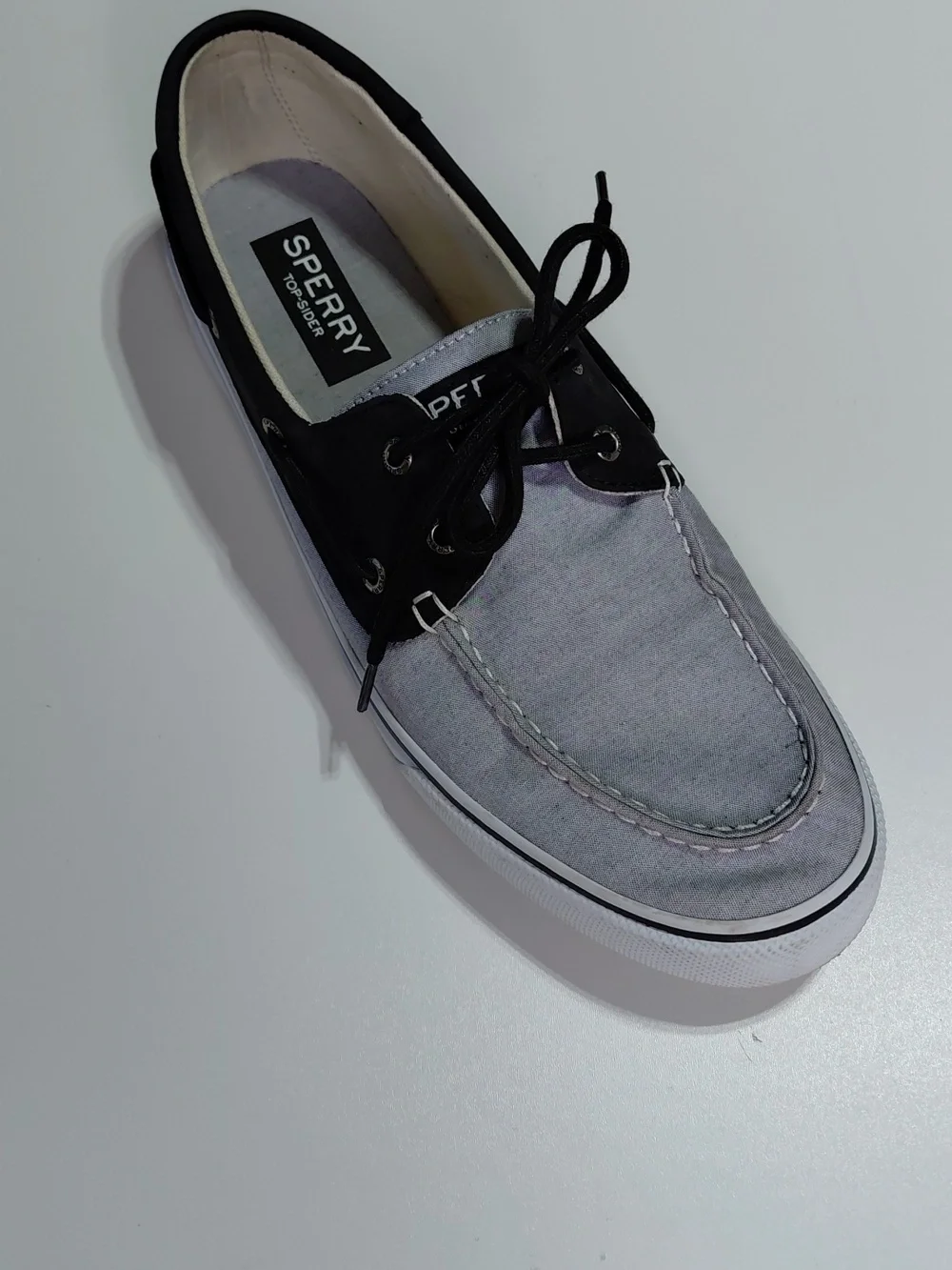 Sperry Top-Sider Two-Tone Gray & Black Men's Boat Shoes Size 13M